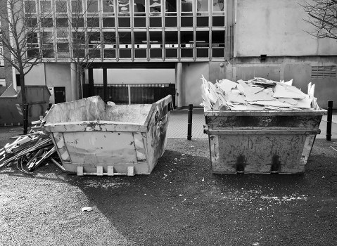 Recycling bins in a Teddington business premises
